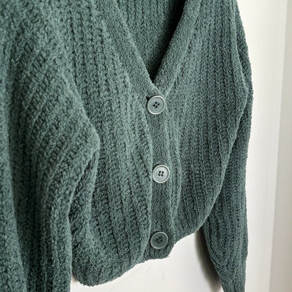 Cropped Emerald Green Uo Cardigan - Picture 3 of 3